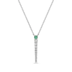 14k Emerald & Diamond Pendant