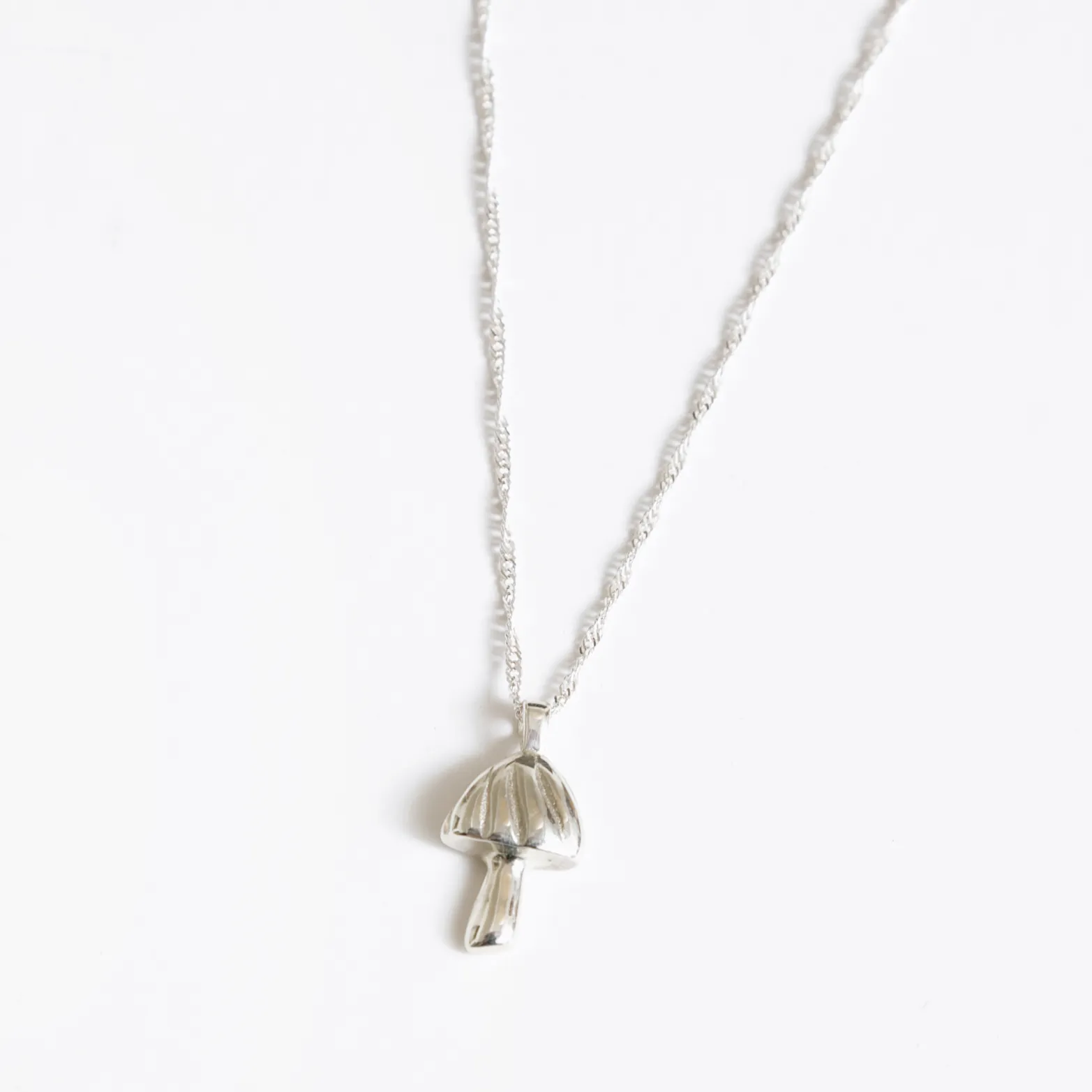 18" Mushroom Pendant (Silver)