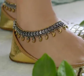 20Z000 Silver & Gold Plated Amrapali Anklet