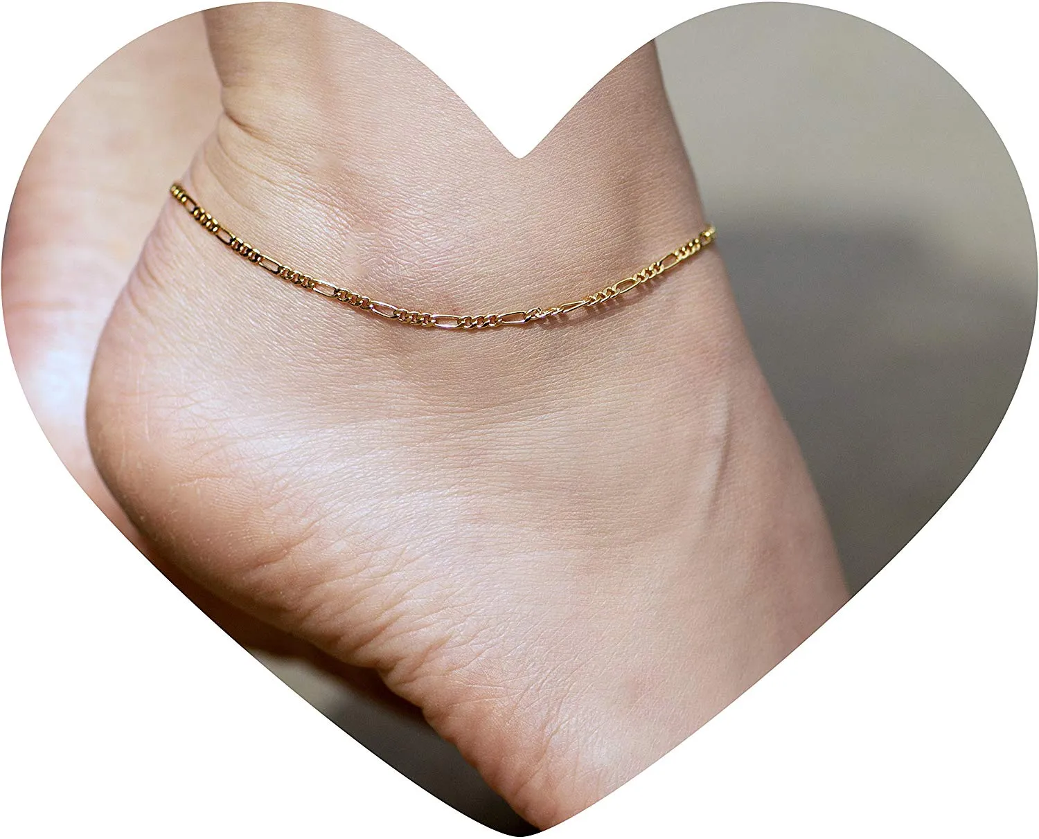 2.5mm Figaro Chain Anklet