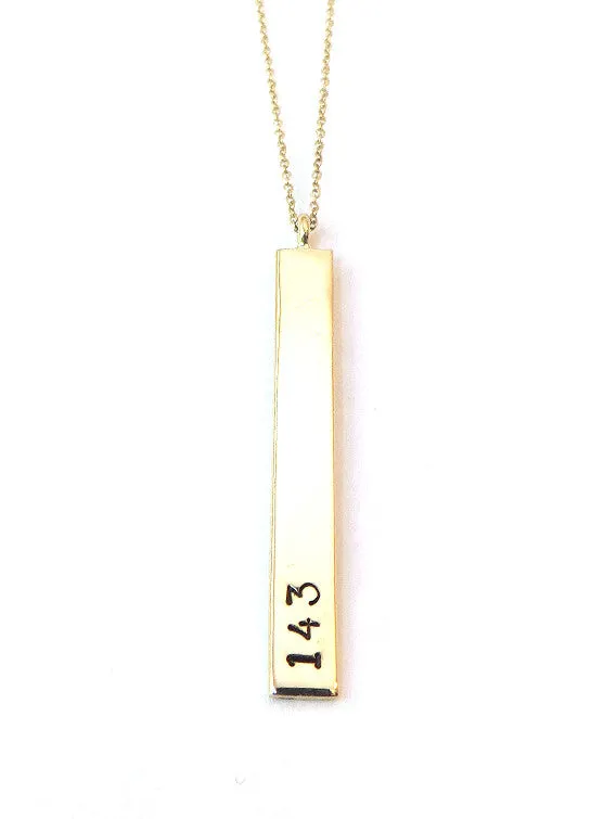 45mm "143" Stick Pendant