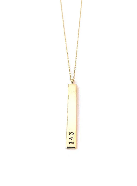 45mm "143" Stick Pendant