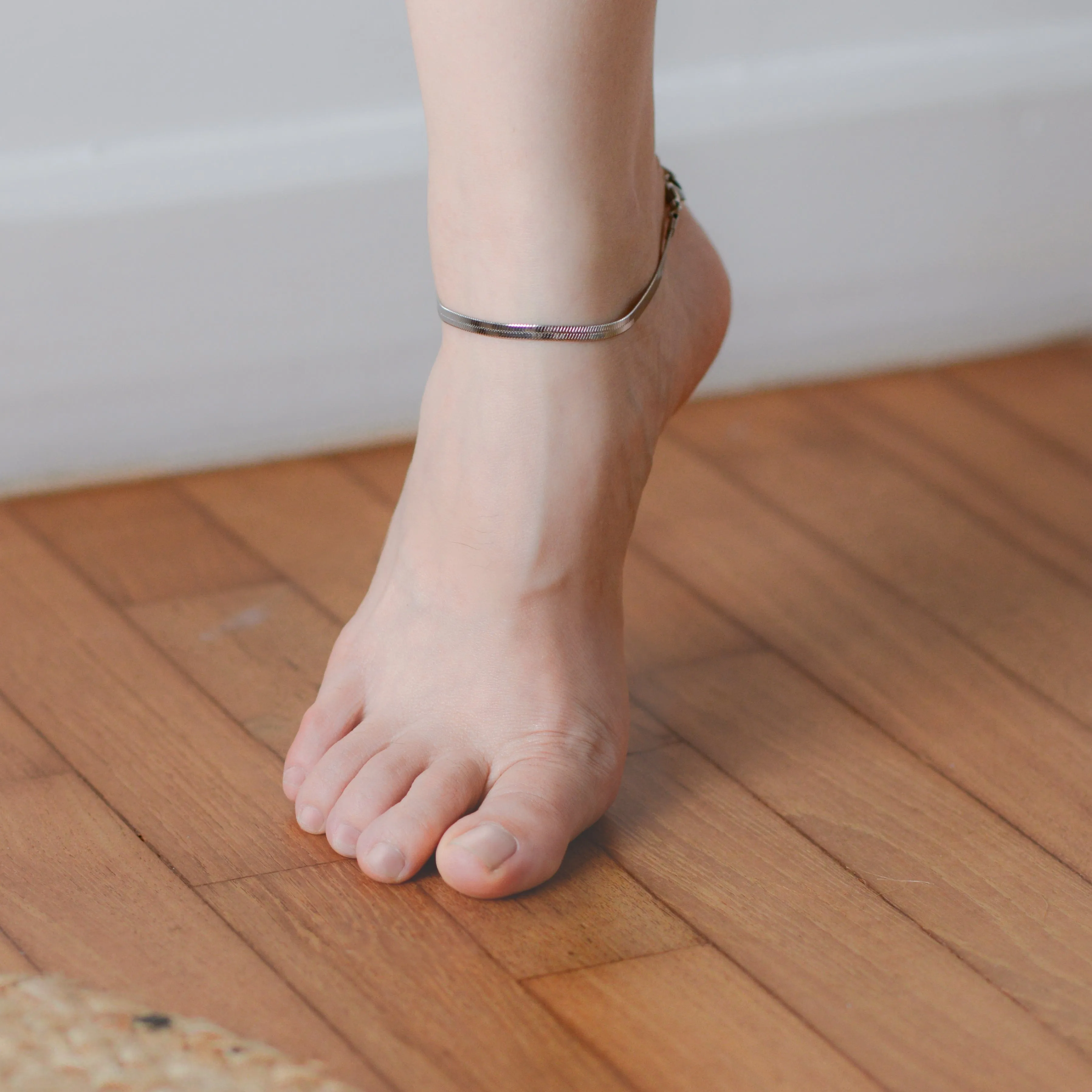 Ally 4MM Anklet | Silver