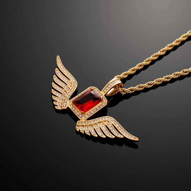 Angel Wings Ruby Pendant