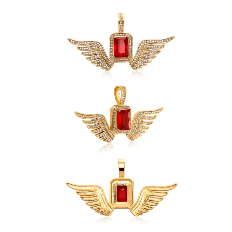 Angel Wings Ruby Pendant