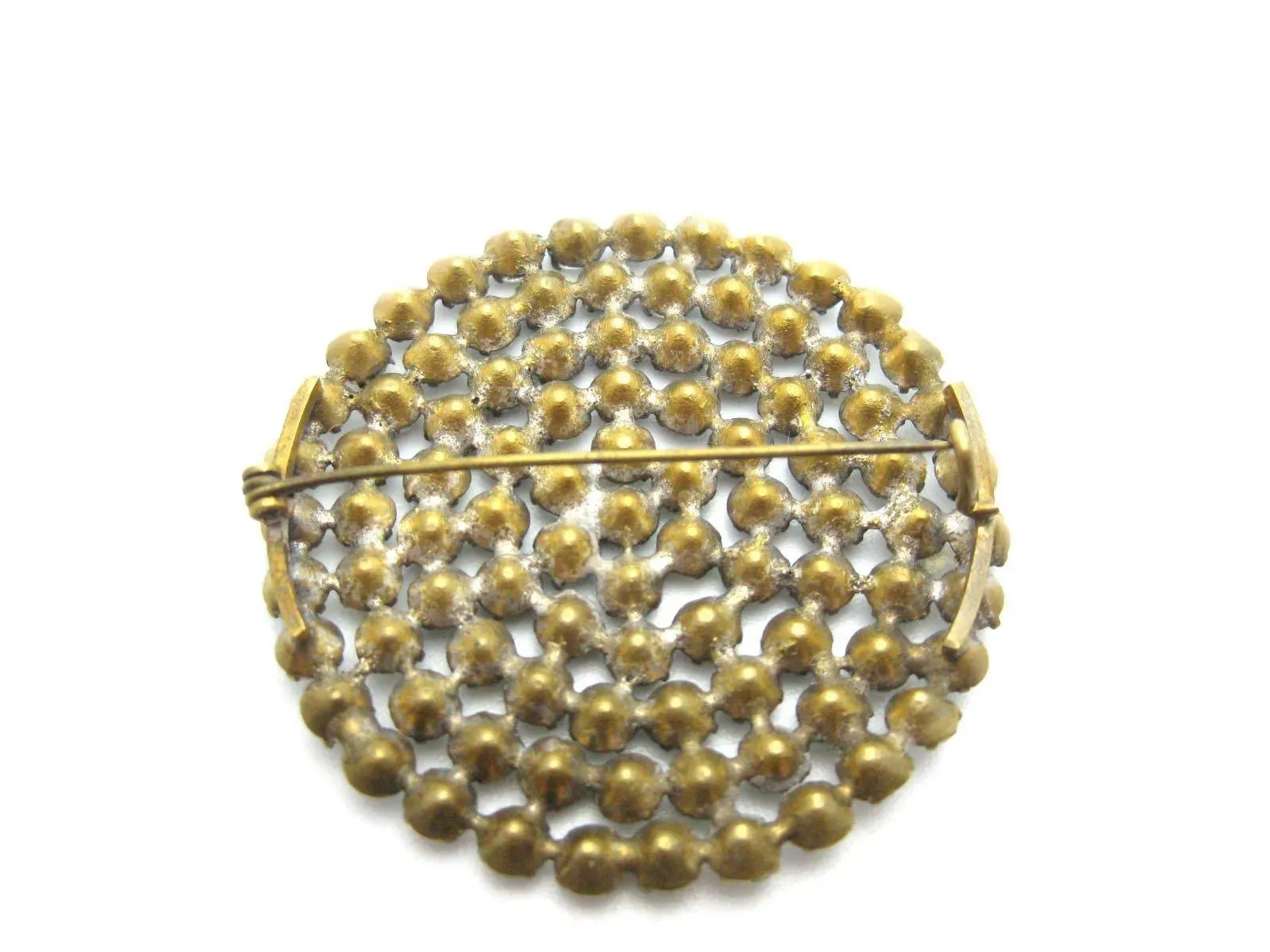 Antique Edwardian Round Paste Brooch.