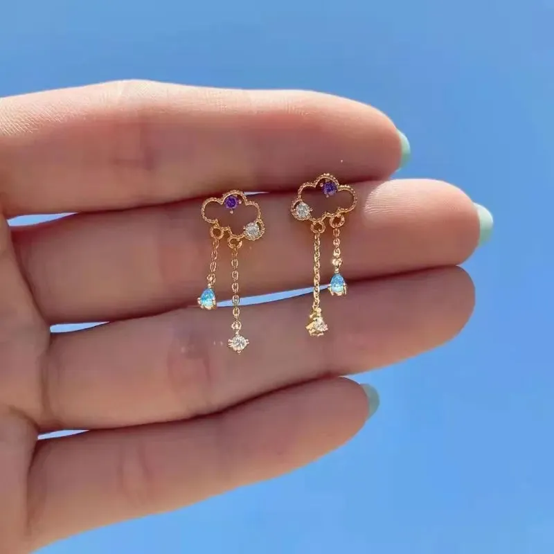 Asymmetric Cloud Earrings