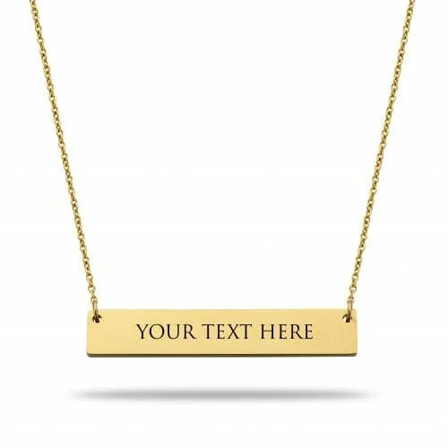 Bar necklace gold