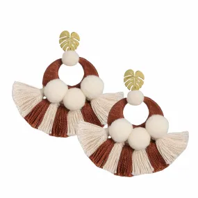 Beige Salpicon Earrings