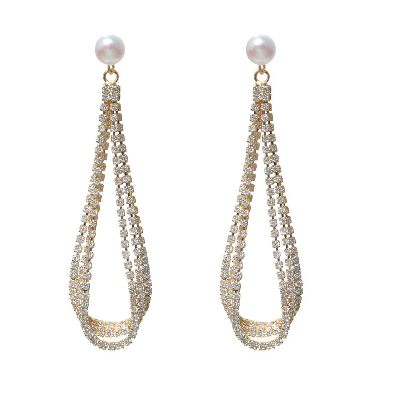 Bling Pearl Earrings