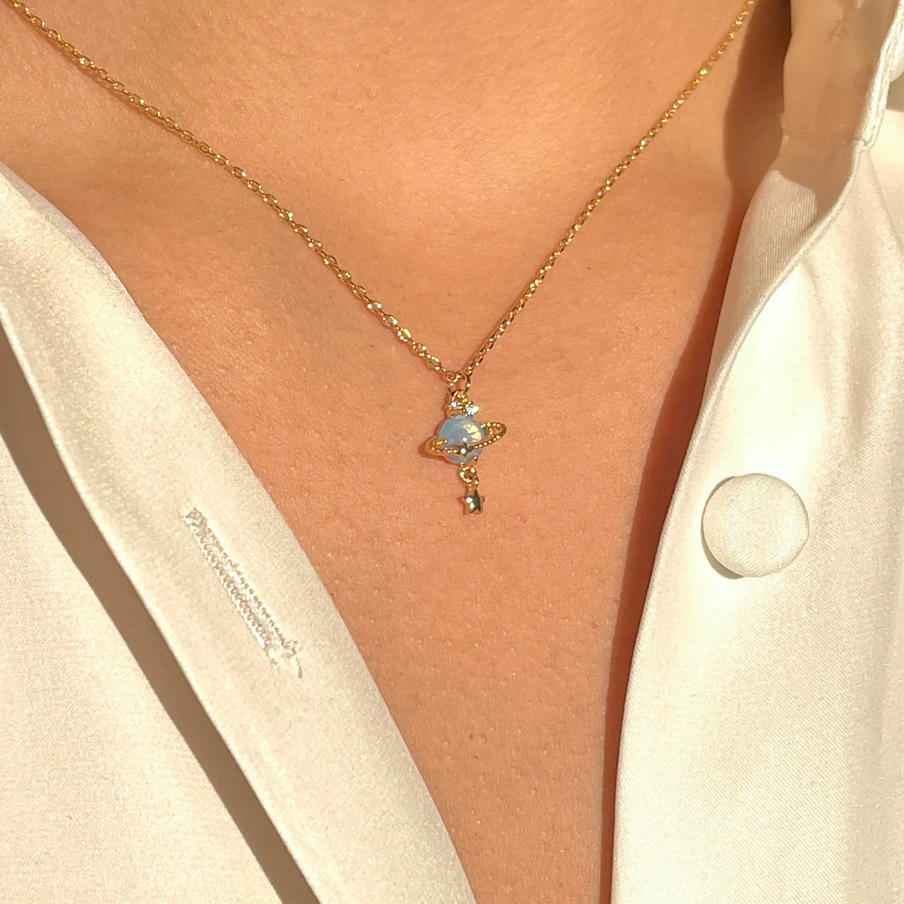 Blue Jupiter Necklace