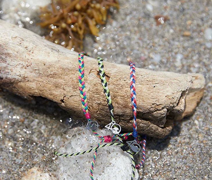 Braided Anklet in Firecracker