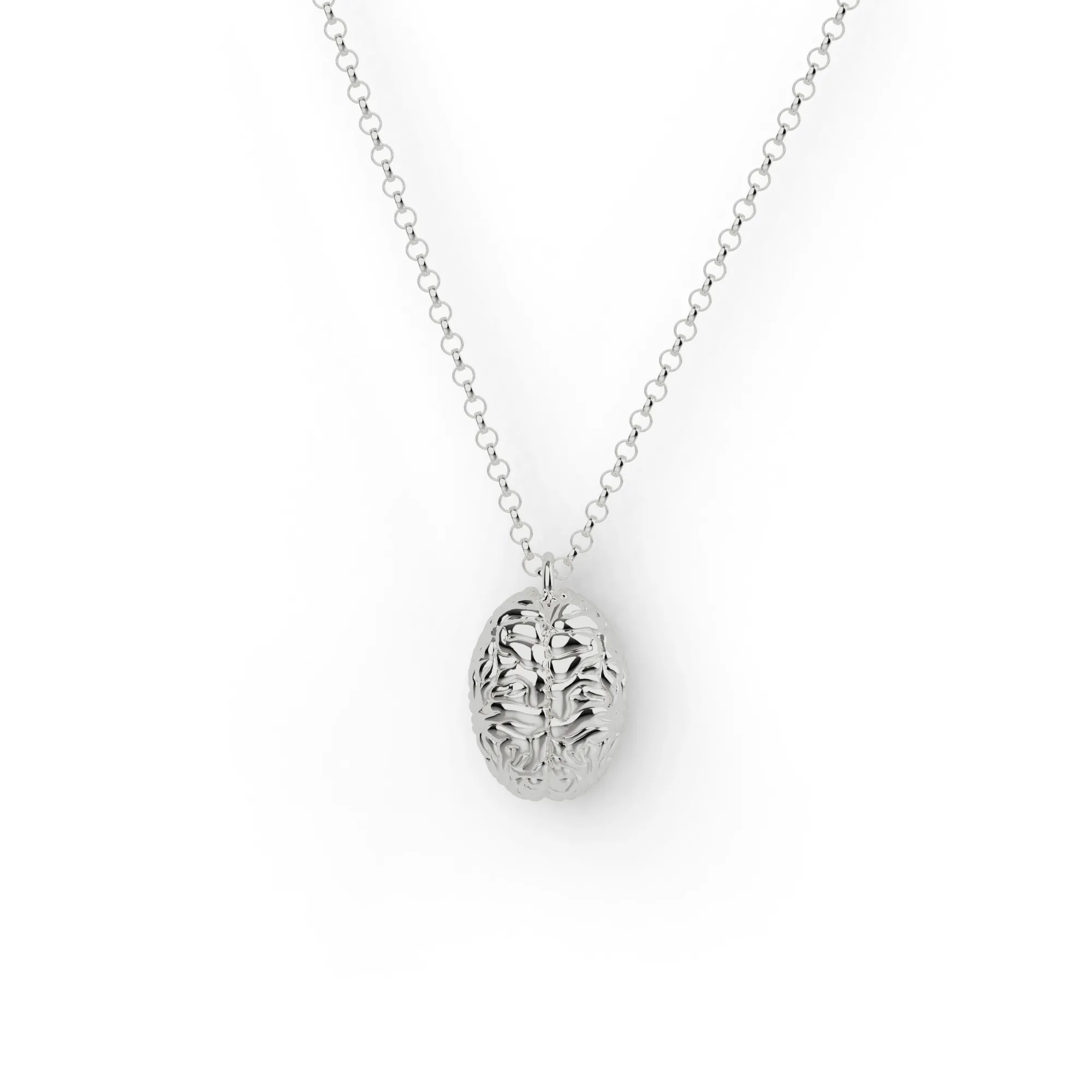 brain necklace | silver