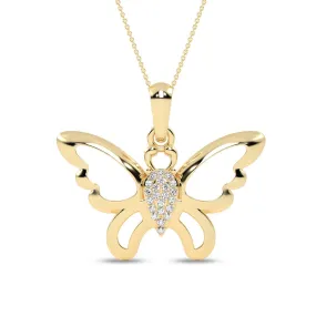 Butterfly Flutter Silhouette Pendant