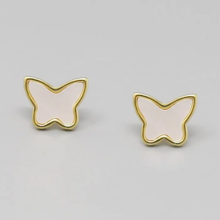 Butterfly Shell Stud Earrings