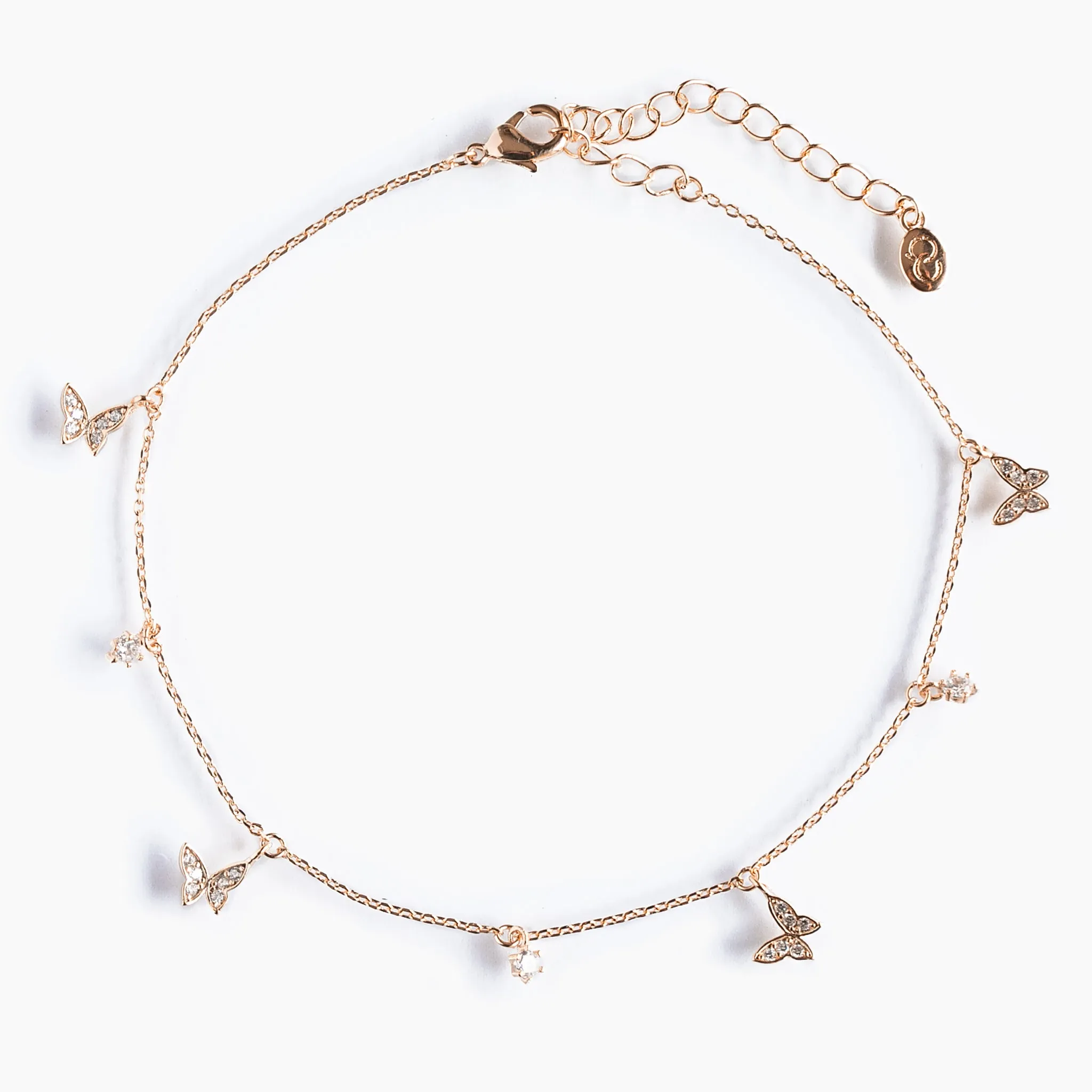 Butterfly Trio Anklet