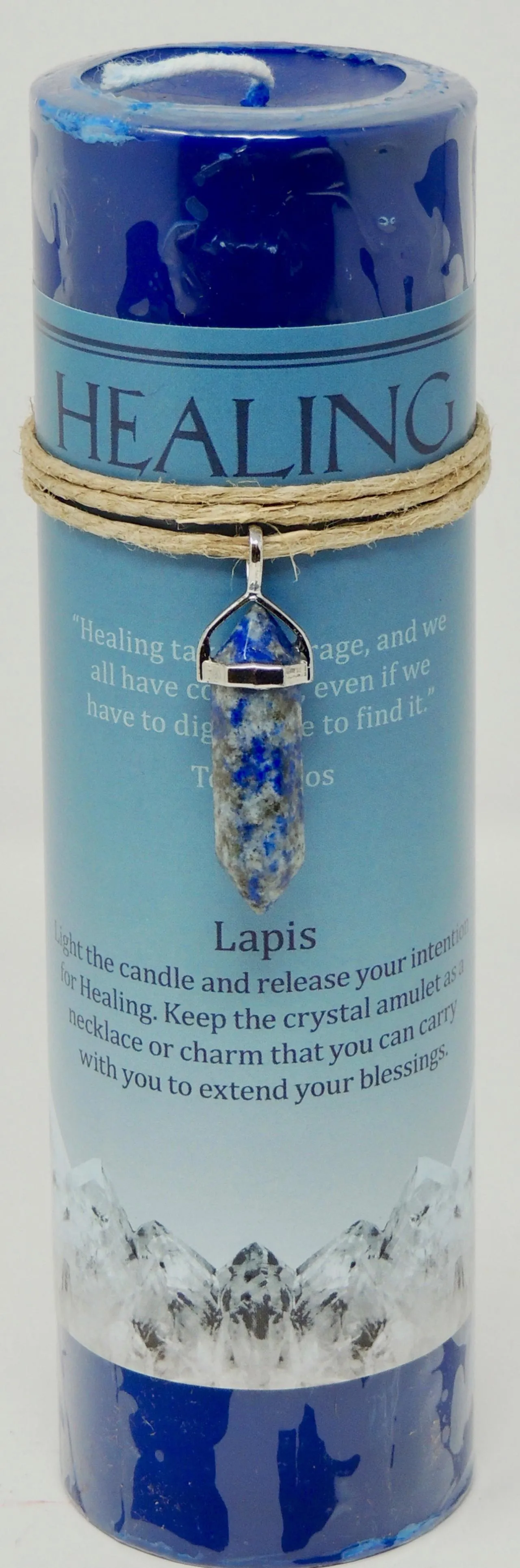 Candle And Pendant- Crystal Healing Energy Pendant Candle - 6"