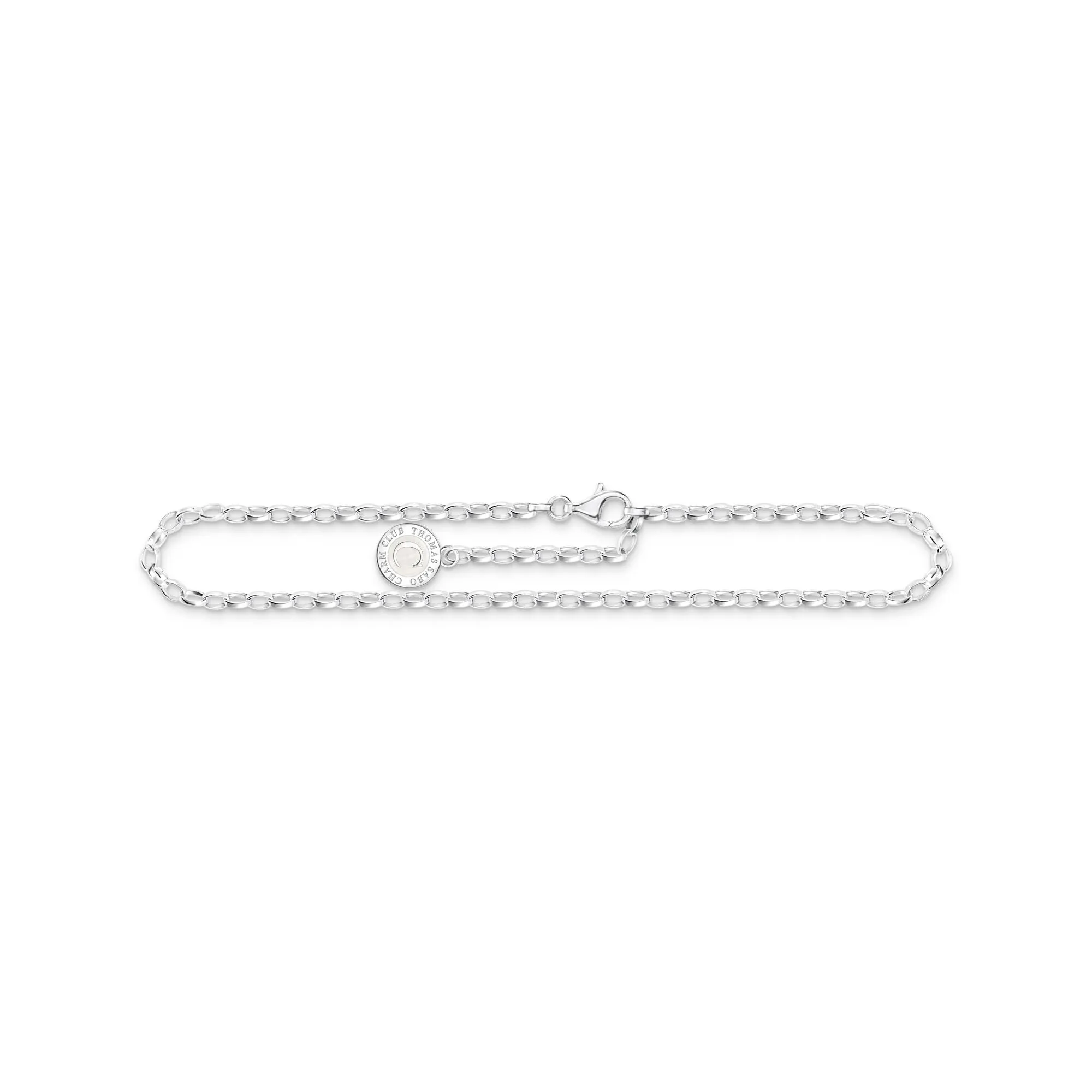 Charm anklet cold enamel silver