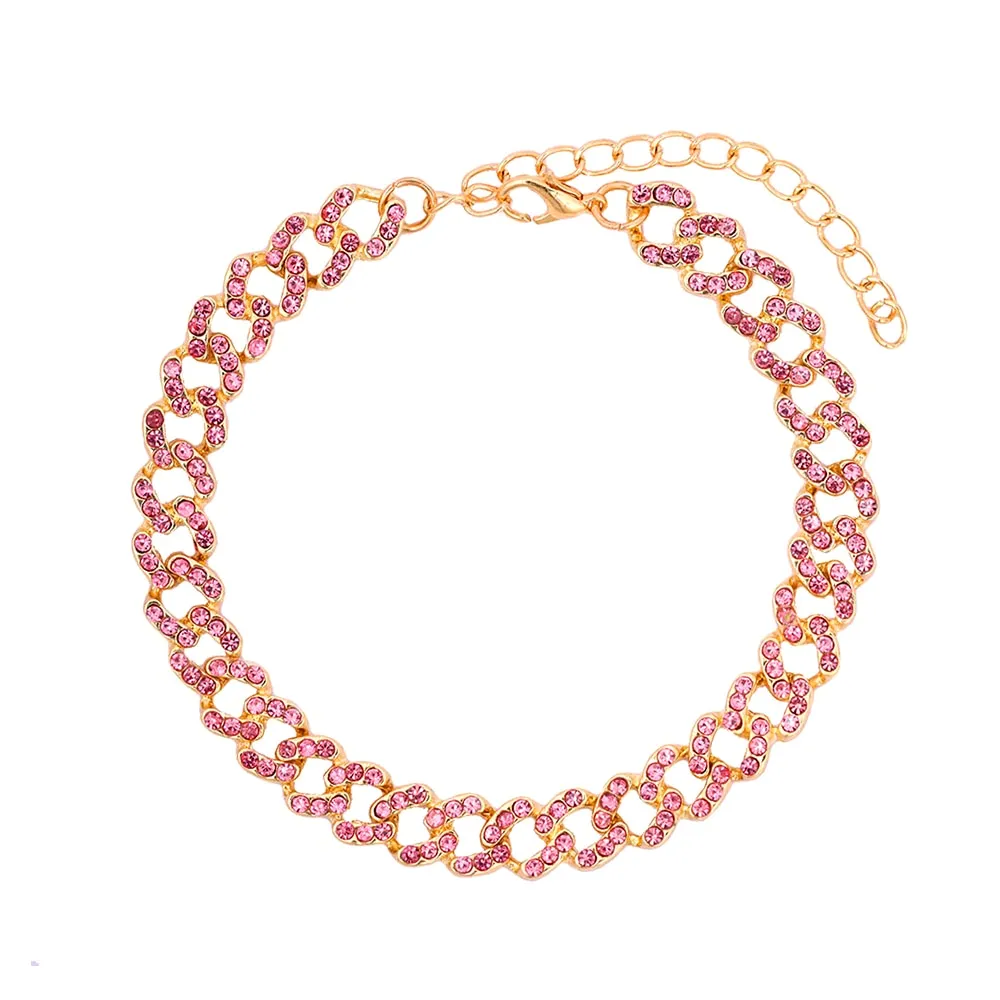 Chunky Chain Rhinestone  Anklet