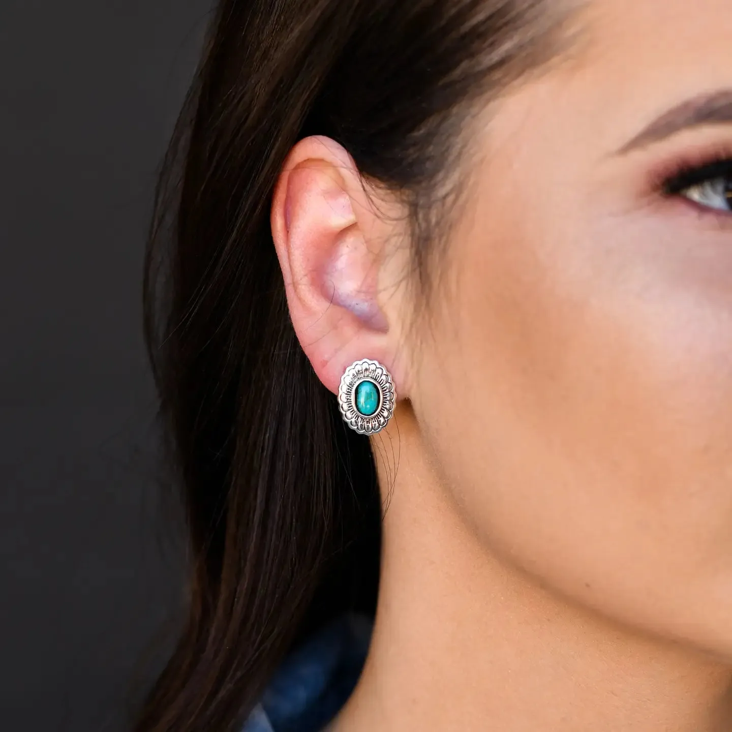 Concho Turquoise Earrings