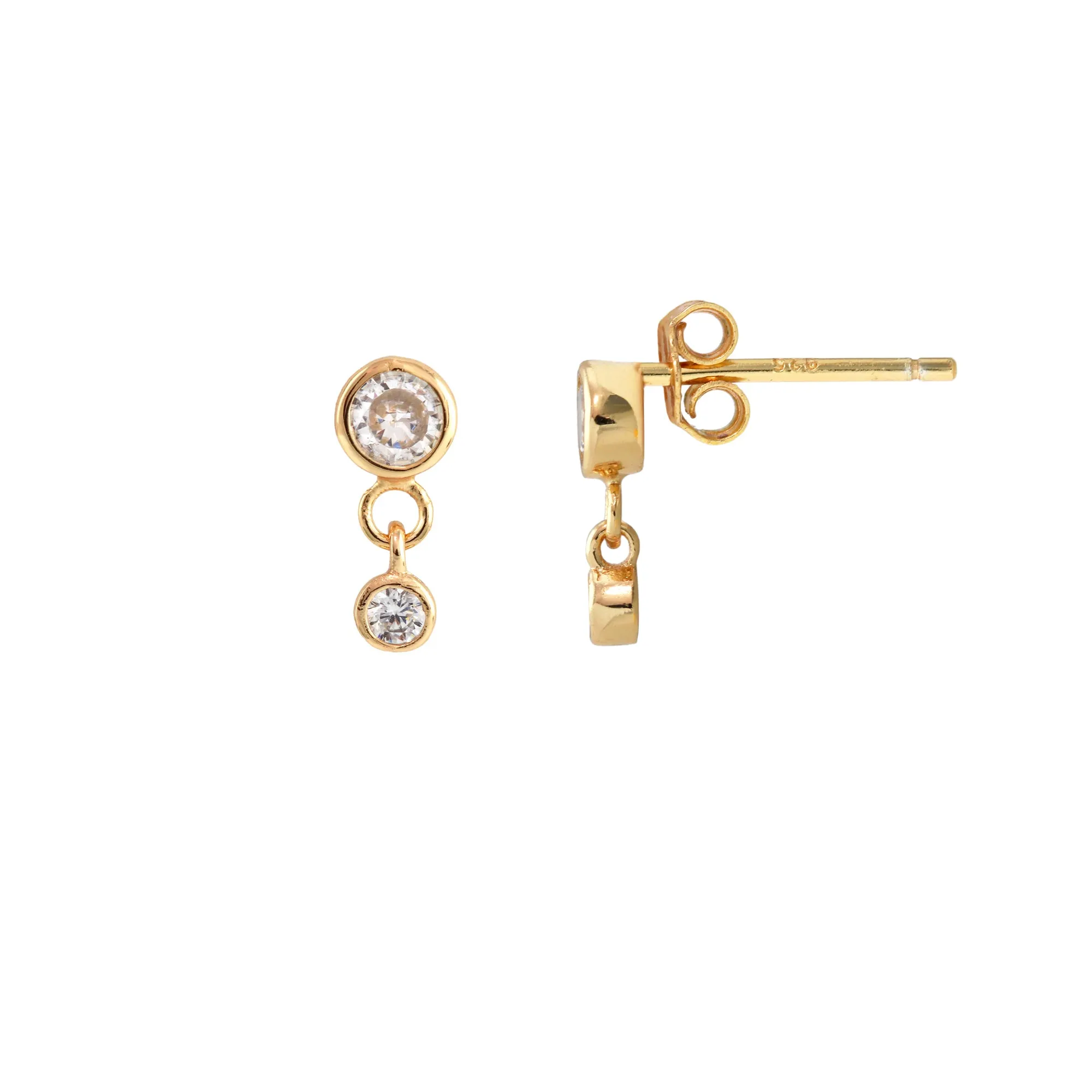 Crystal Swing Stud Earrings