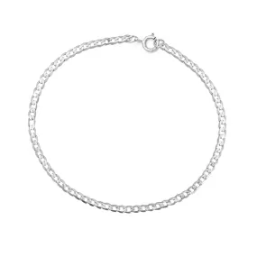 Cubano Chain Anklet | Silver