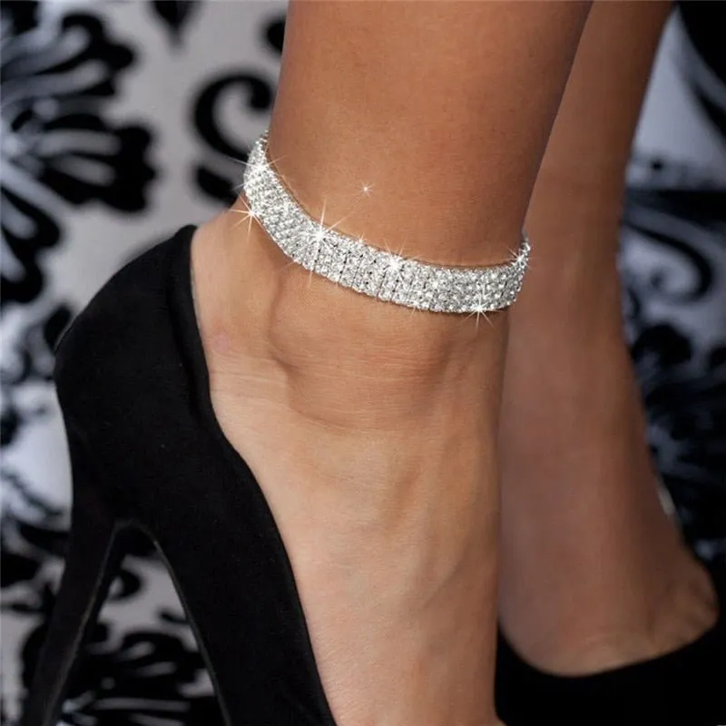 Cubic Zirconia Chain Anklet