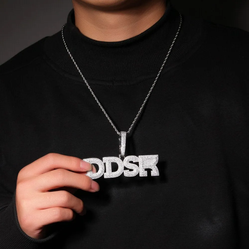 【Custom】Iced Letter Pendant