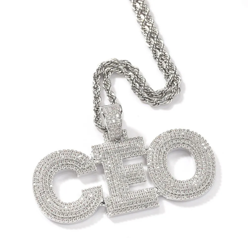 【Custom】Iced Letter Pendant