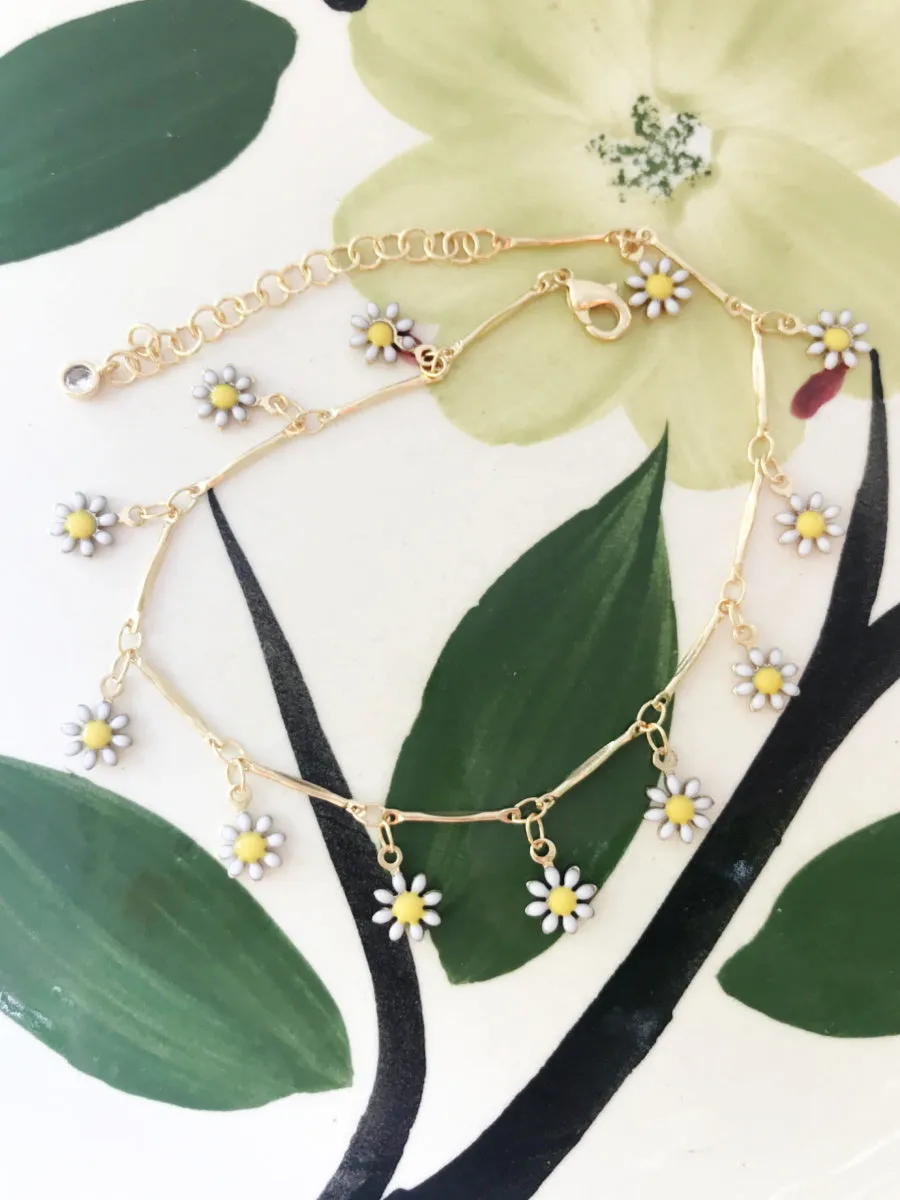 Daisy Charm Anklet