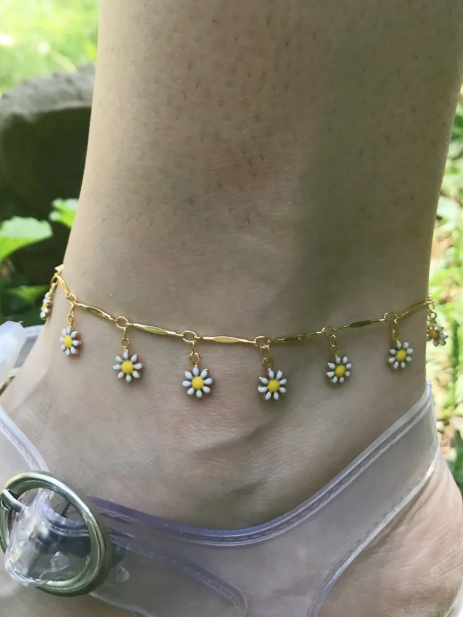 Daisy Charm Anklet