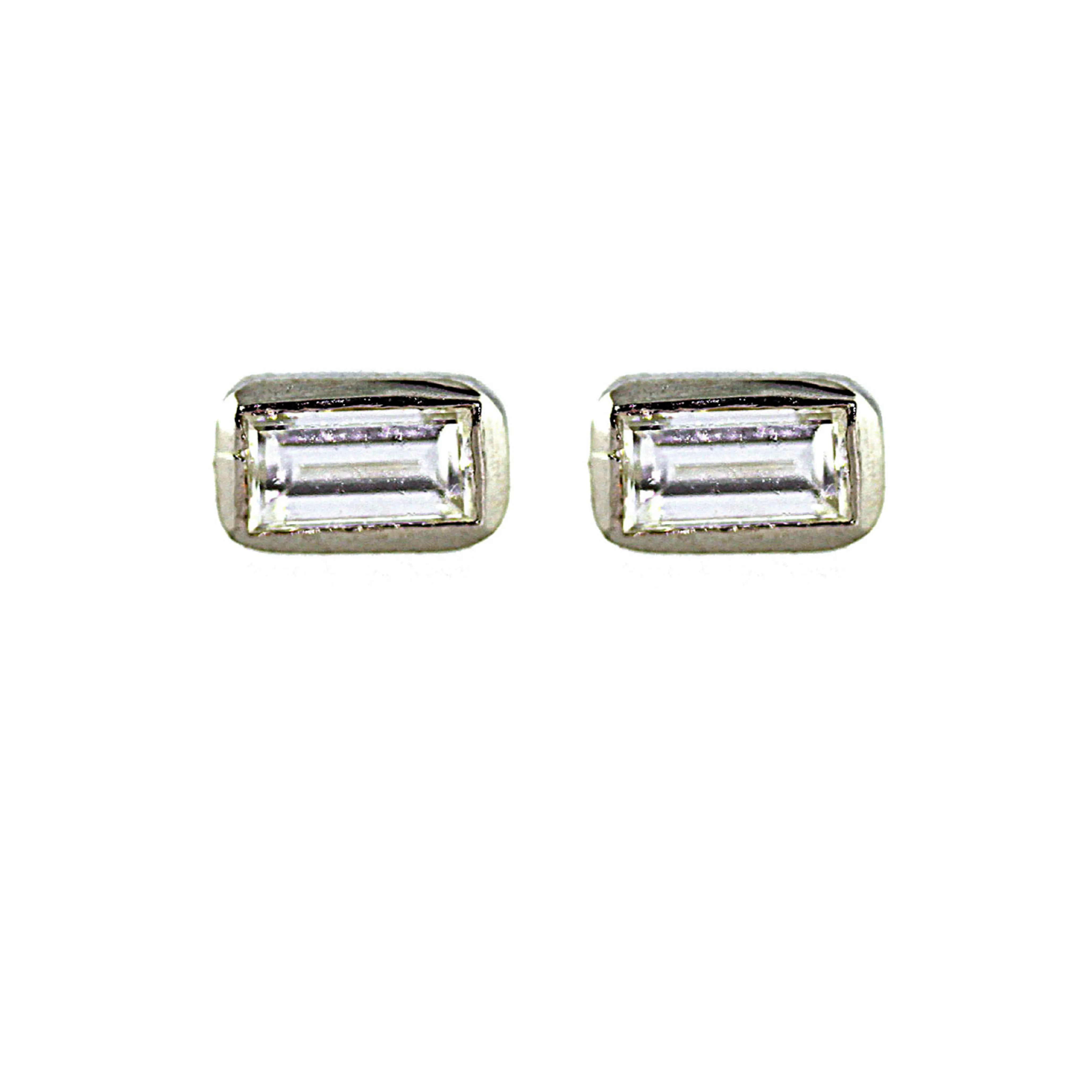 Diamond Baguette Stud Earrings