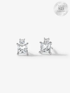 Duo Princess Stud Earrings