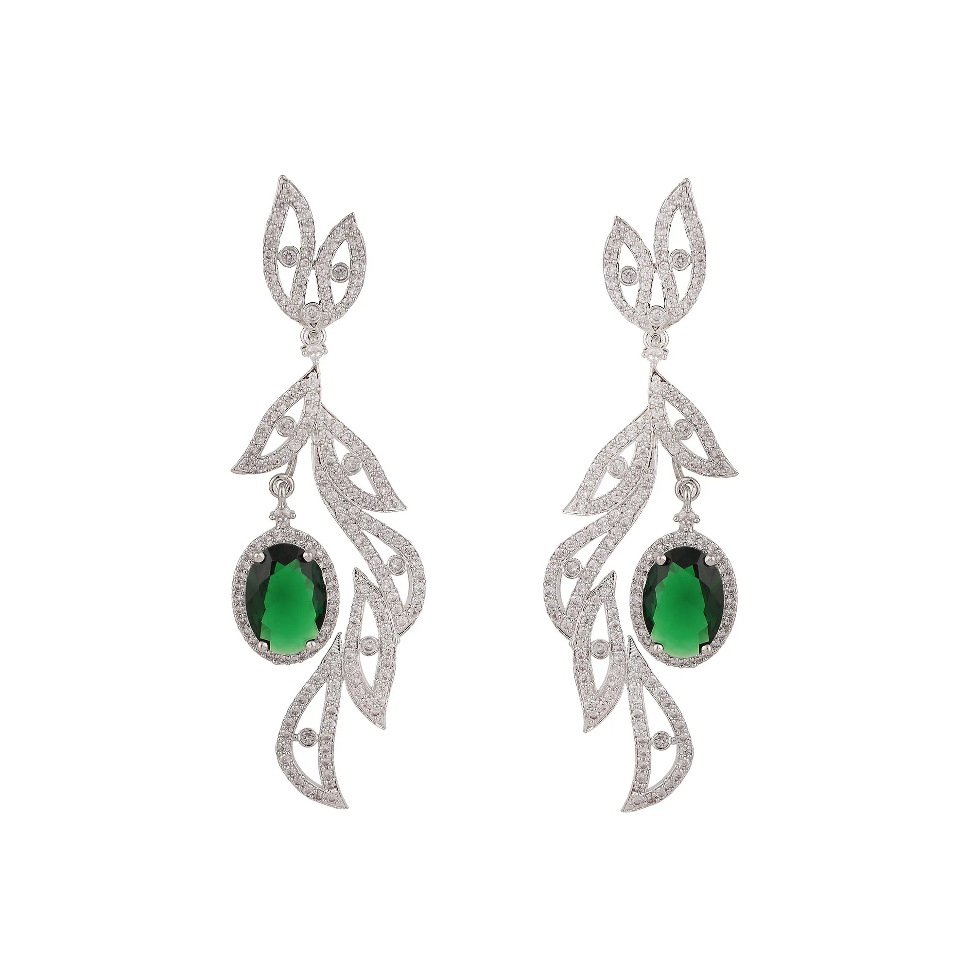 Emerald Dangle Earrings