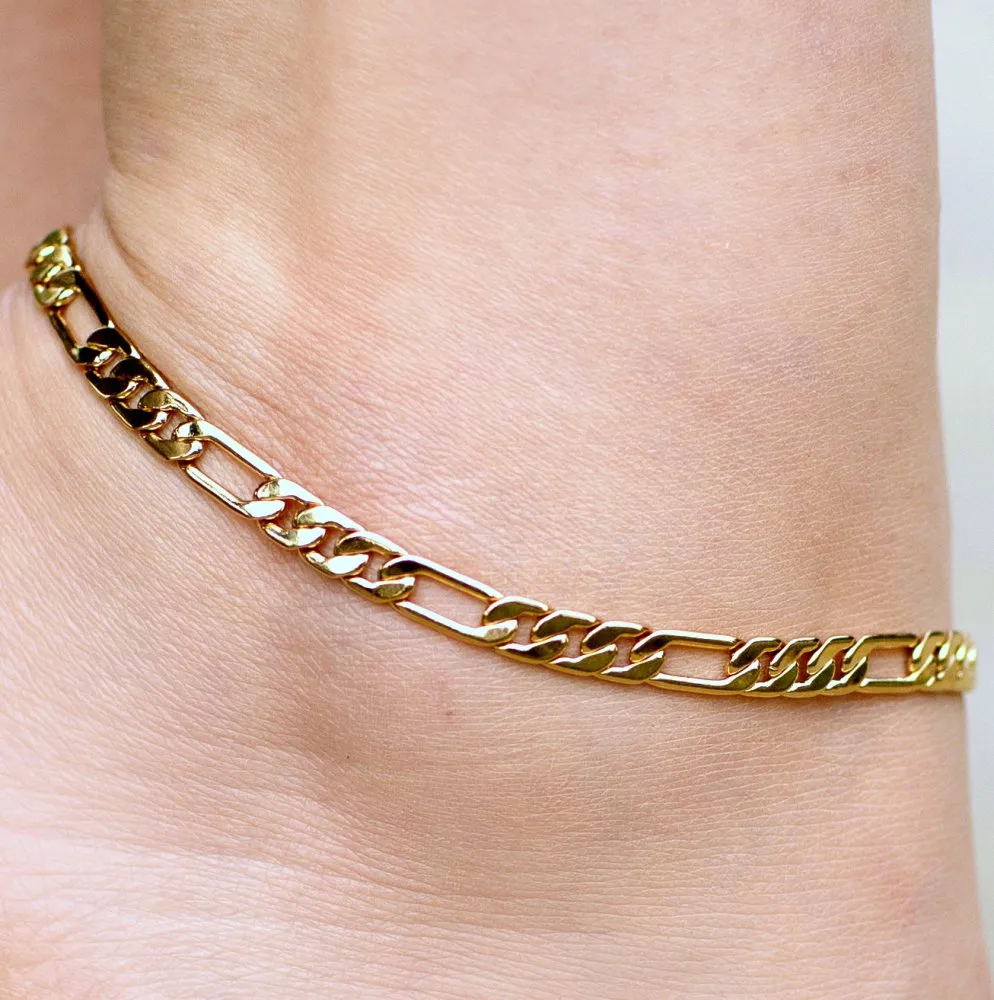 Figaro Chain Anklet, 5mm