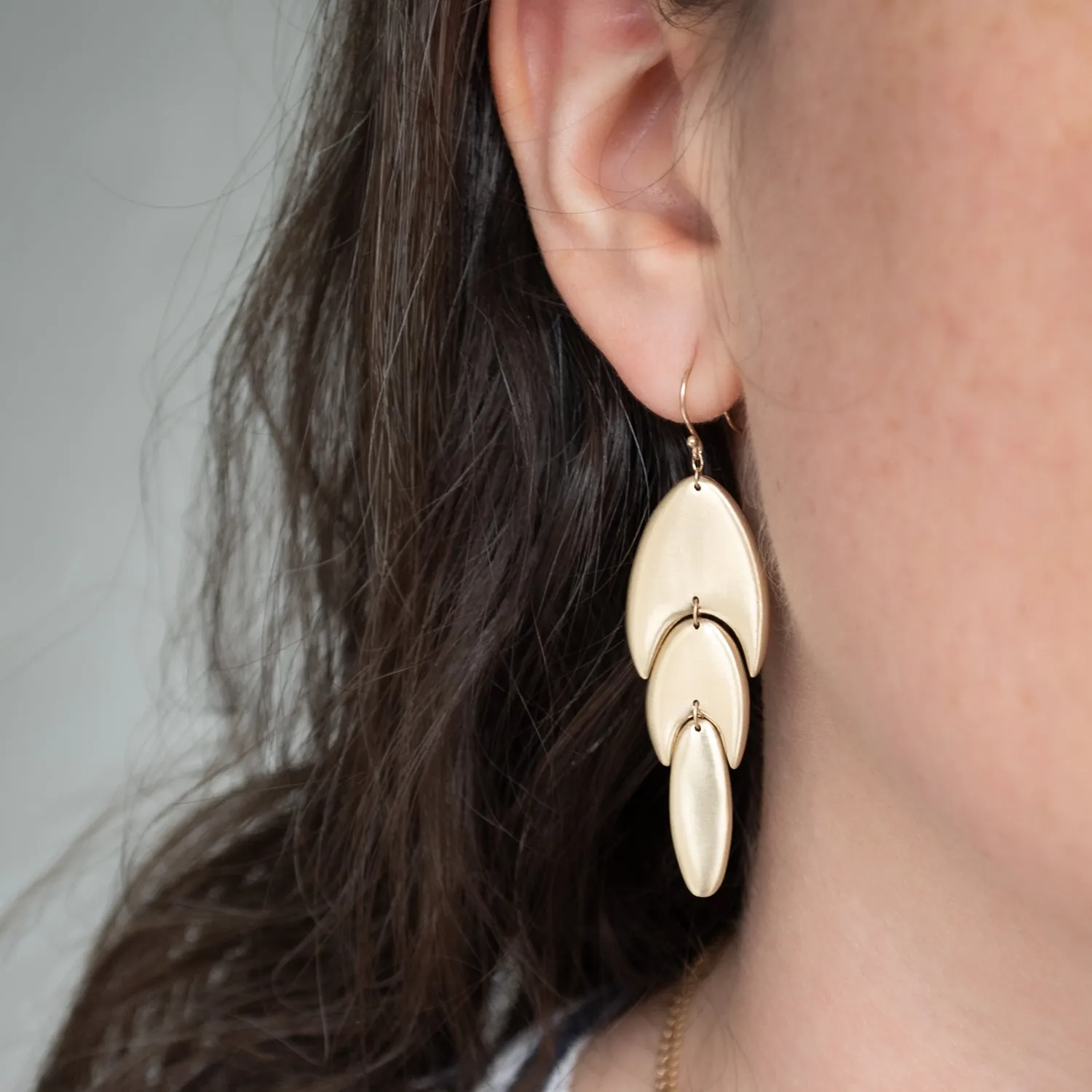 Gold Cactus Earrings