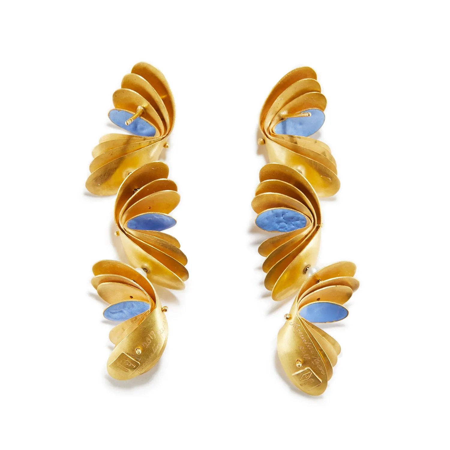 Golden Feather Earrings