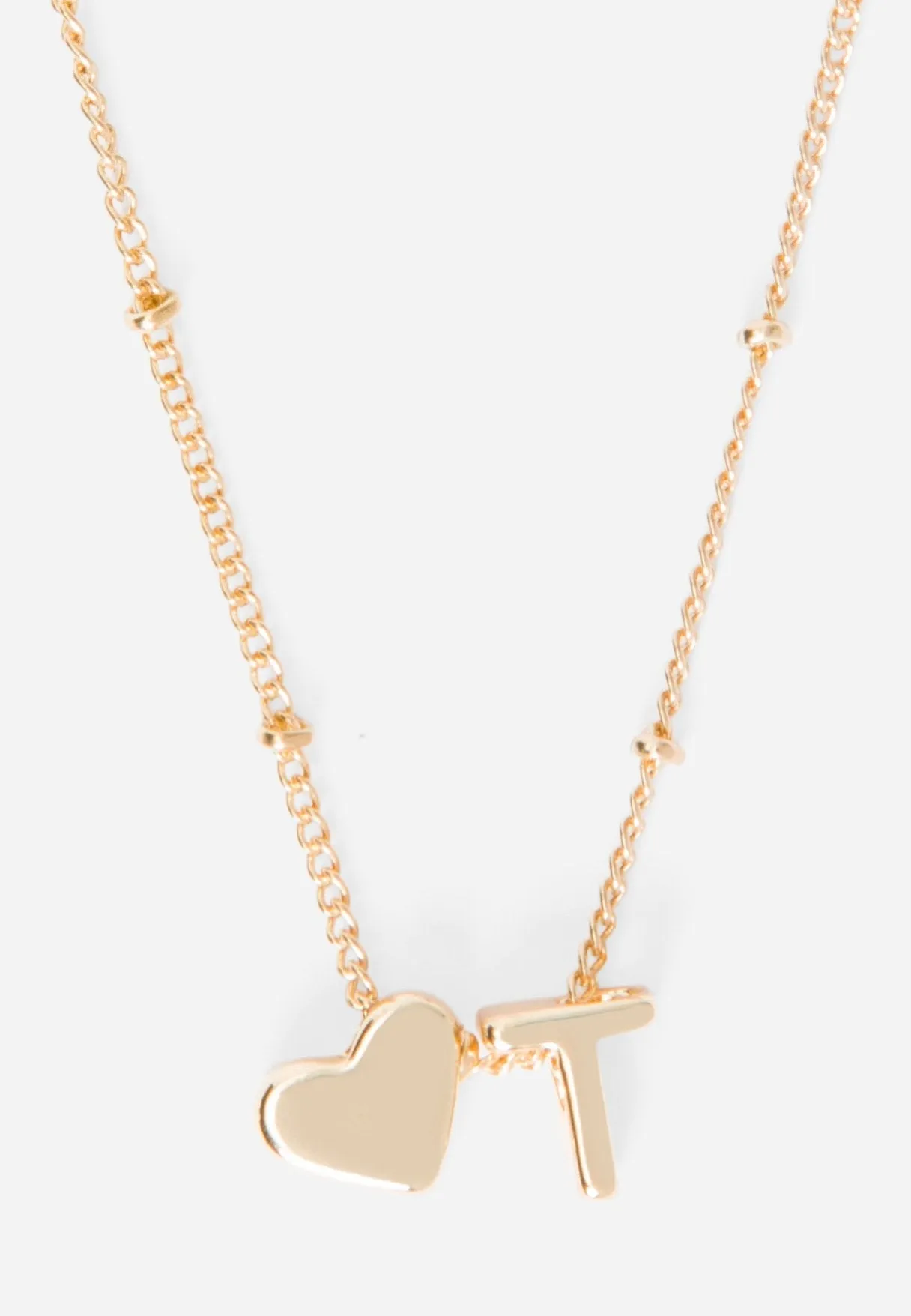 Goldtone Initial Pendant Necklace