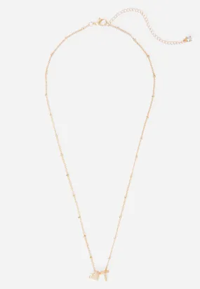 Goldtone Initial Pendant Necklace