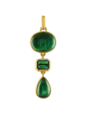 Green Tourmaline Pillar Pendant