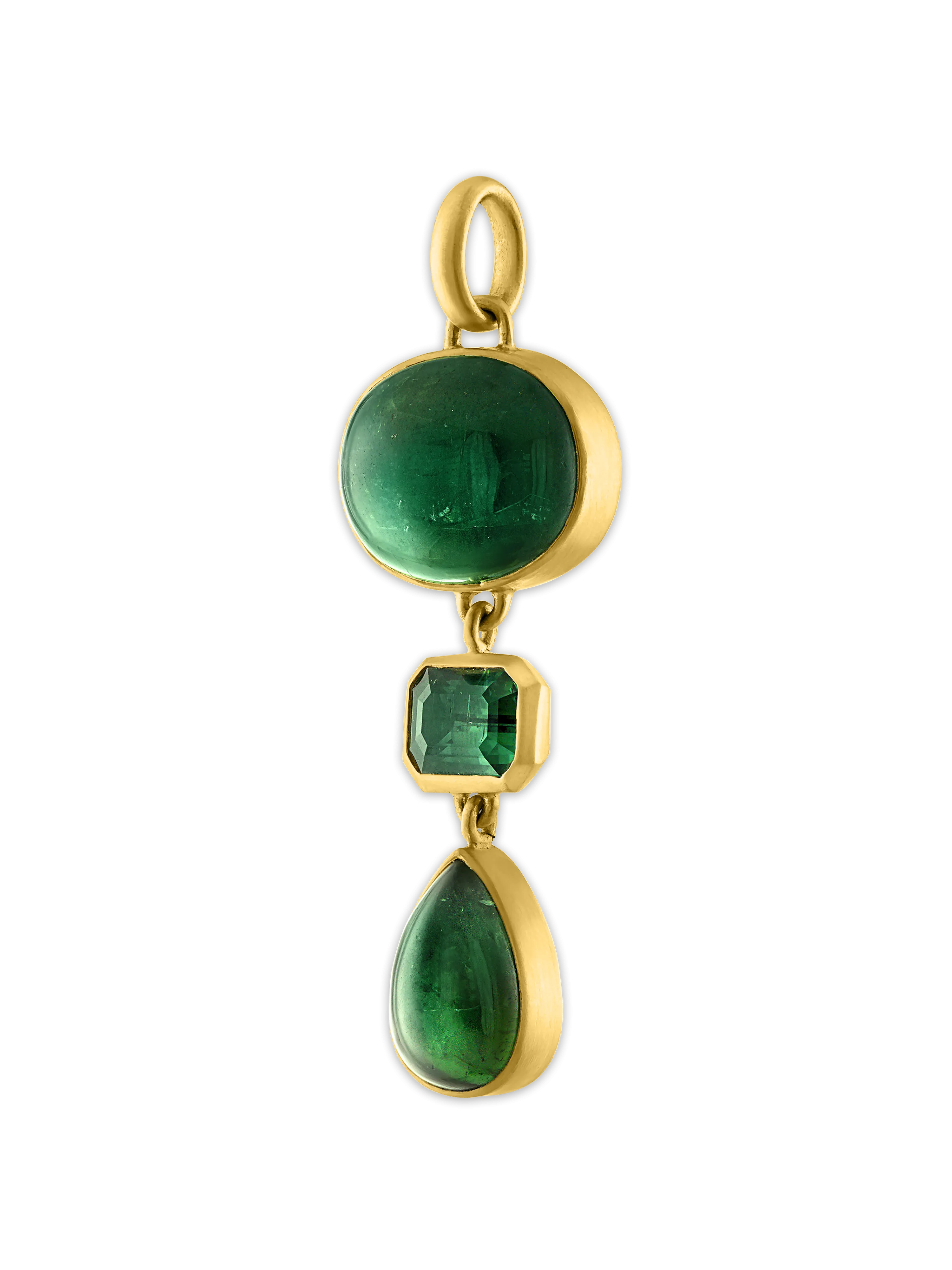 Green Tourmaline Pillar Pendant