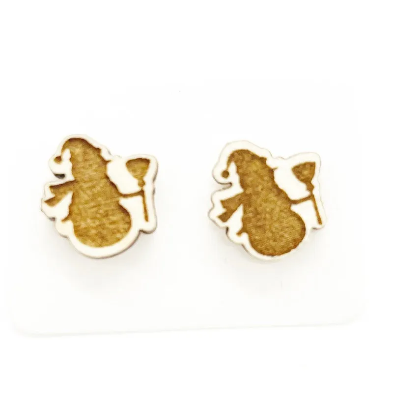 Handcrafted Maple Stud Earrings