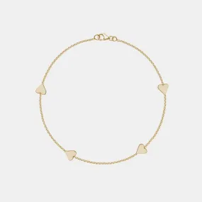 Heart By the Yard Anklet