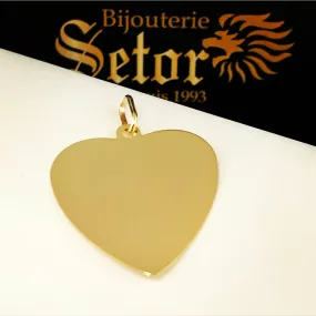 Heart name tag pendant