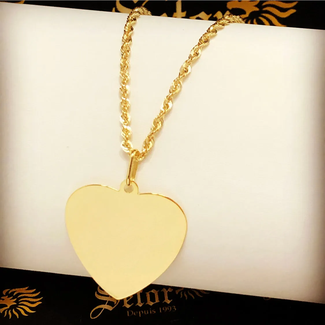 Heart name tag pendant