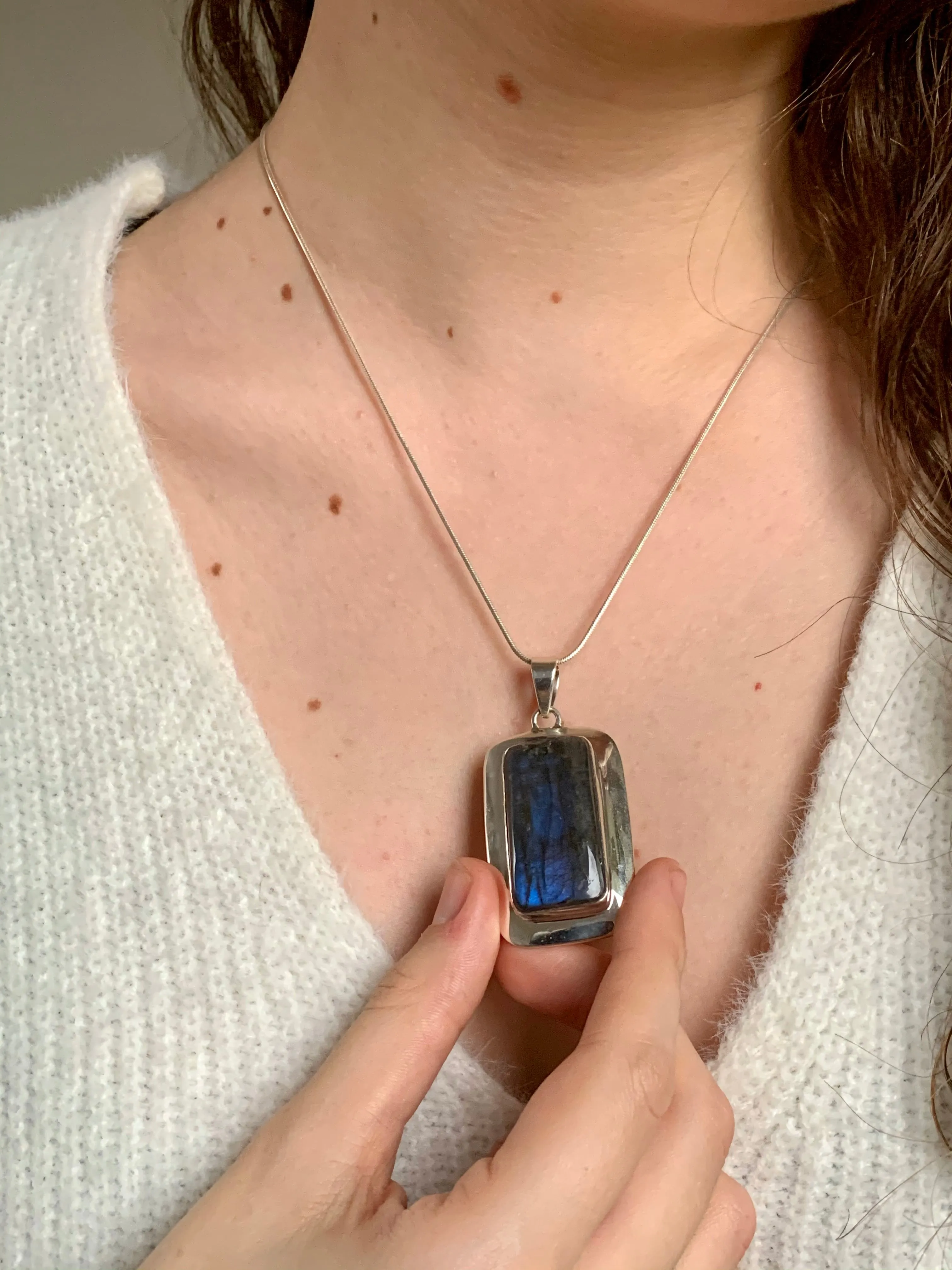 Labradorite Medea Pendant - Rectangle