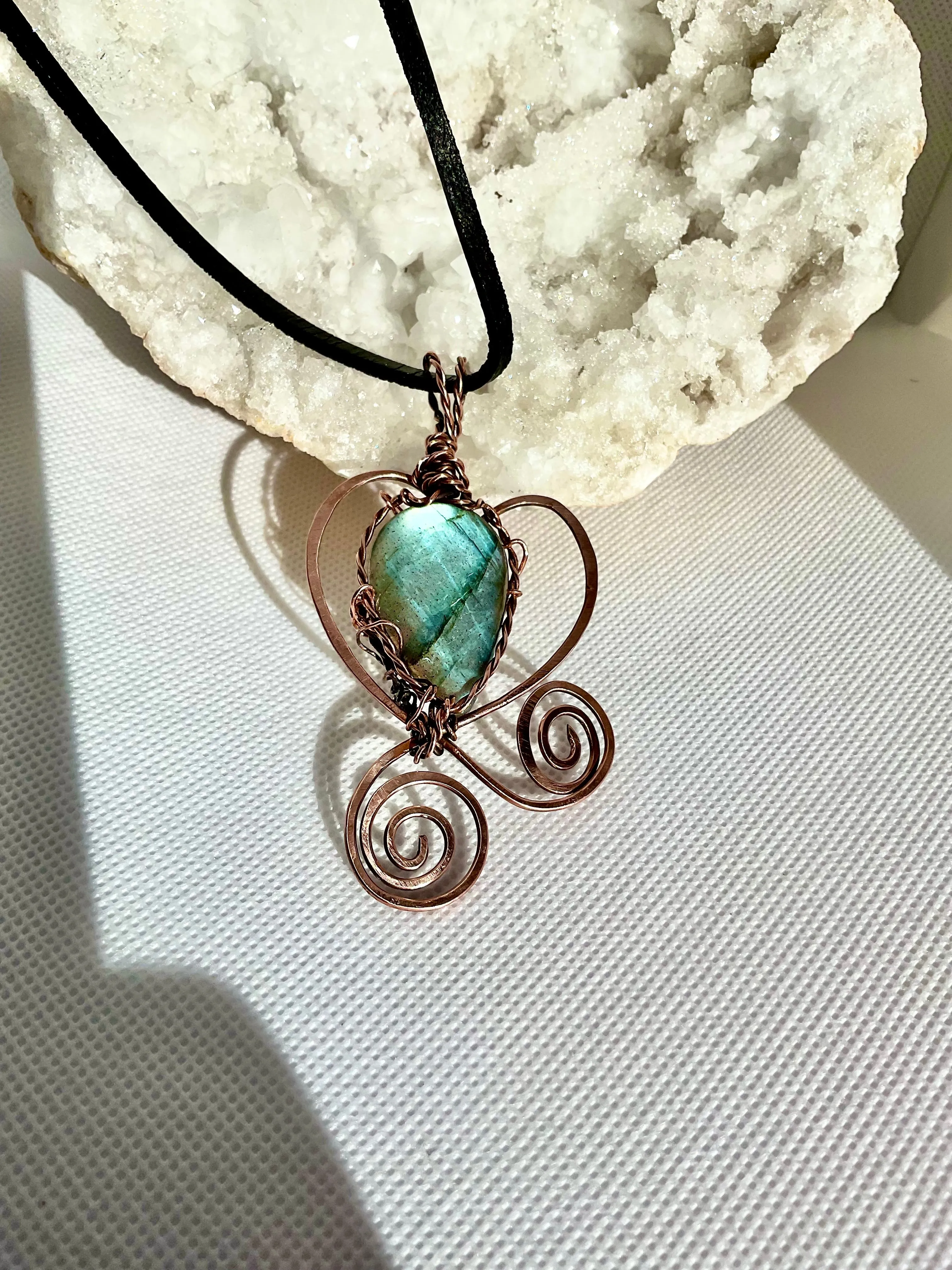 Labradorite Wire Wrapped Pendant