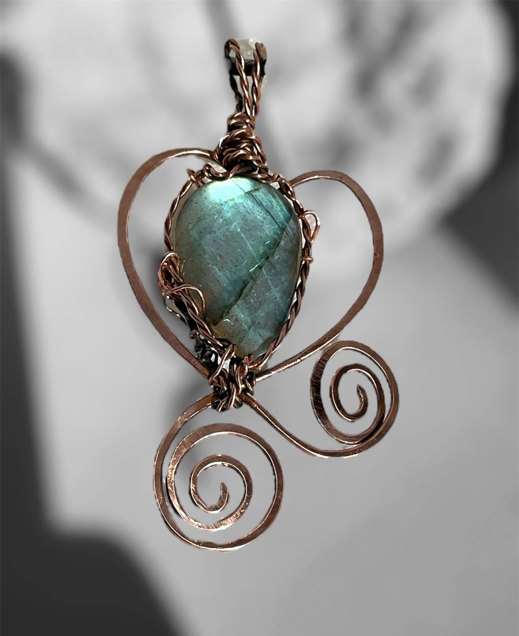 Labradorite Wire Wrapped Pendant