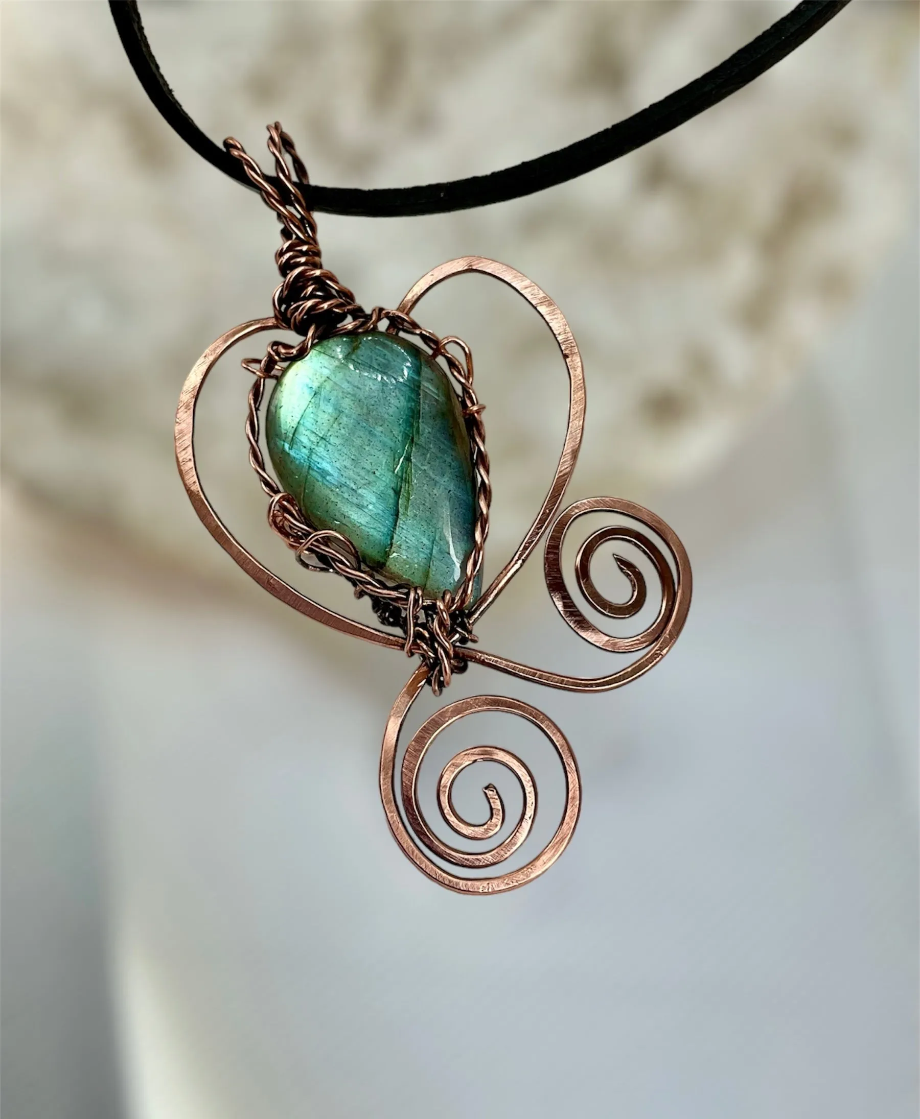 Labradorite Wire Wrapped Pendant