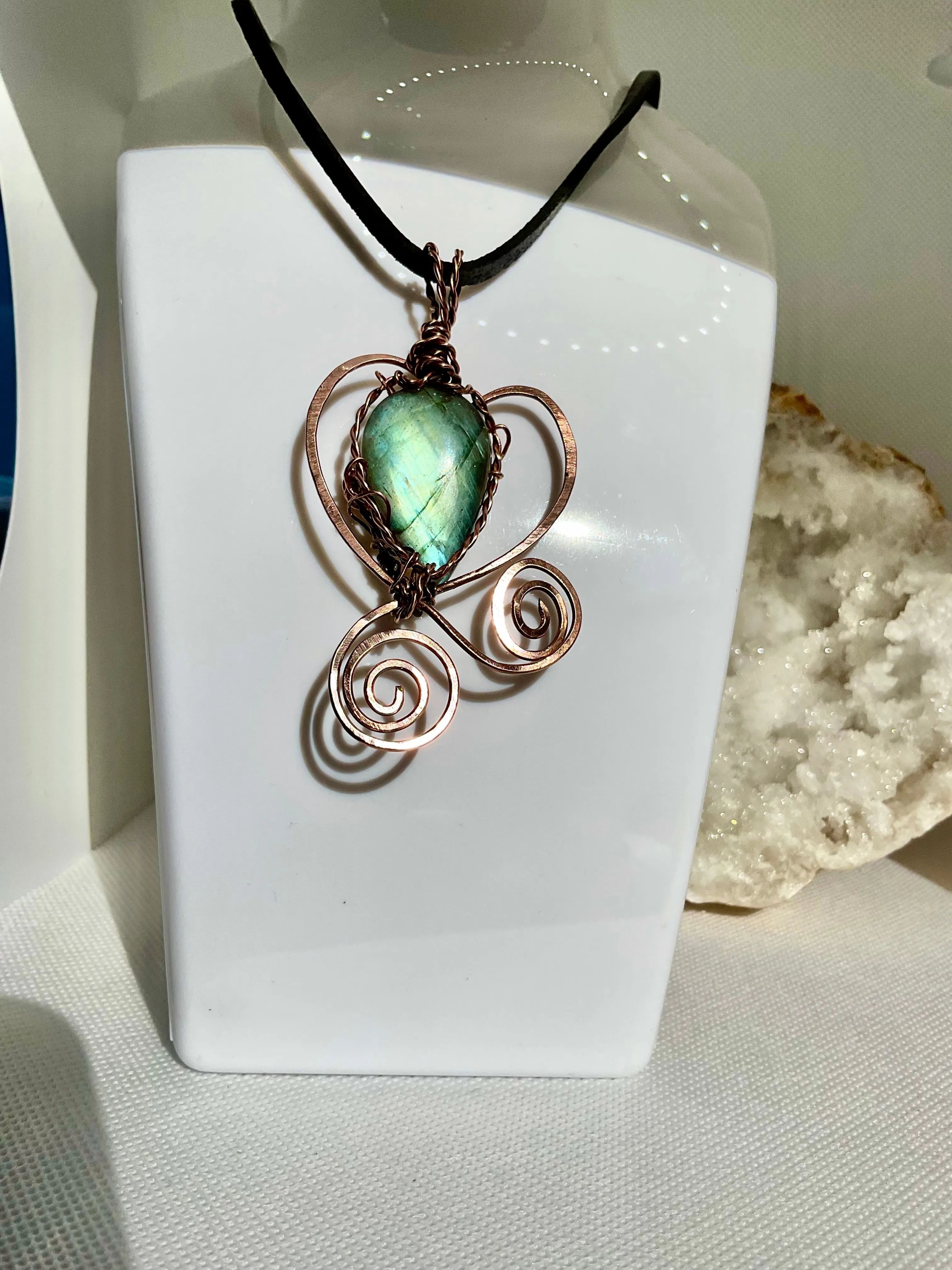 Labradorite Wire Wrapped Pendant